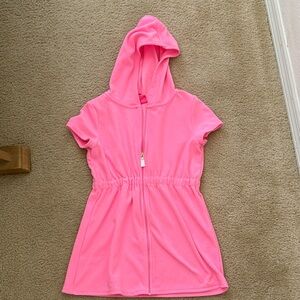 Lilly Pulitzer Vibrant Pink Zip-Up cover up